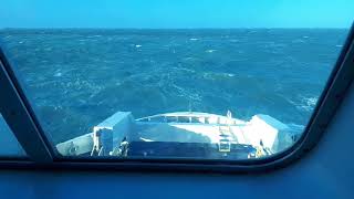 Onboard Stena Nordica en route Holyhead to Dublin during Storm Erik 9th Feb 2019 i [upl. by Fawn]