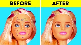 30 AWESOME HACKS FOR YOUR BARBIE DOLLS [upl. by Animas]