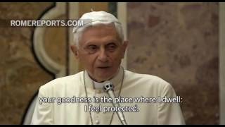 Benedict XVI addresses a speech to Pope Francis [upl. by Idell]