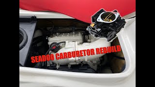 SEADOO 787 JET SKI CARBURETOR REBUILD  TWO STROKE CARB JET CLEANING [upl. by Drofxer]