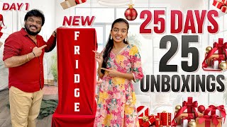 New Fridge 😍  25 DAYS 25 UNBOXING 🤩  Sai Mela 2024 🛕 [upl. by Duax]