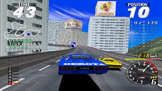 Rave Racer  Namco System 22  Advanced  1 Blue Car  Extra Mode  Full Race [upl. by Pantin]