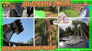 Duinrell Alle Achterbahnen  All Roller Coasters Onride POV Duinrell Alle Achtbanen  Falcon Ride [upl. by Leatri]