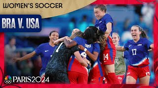 USWNT returns TO THE TOP of the Olympic podium with gold over Brazil  Paris Olympics  NBC Sports [upl. by Frasco]