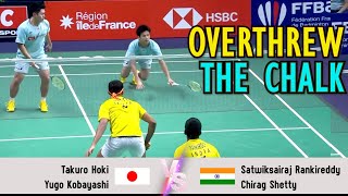 OVERTHREW THE CHALK  Takuro HokiYugo Kobayashi VS Satwiksairaj RankireddyChirag Shetty [upl. by Narine326]