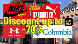 Columbia Under Armour Nike Factory Puma Huge Sale Outlets at Traverse Mountain Utah USA [upl. by Crin400]