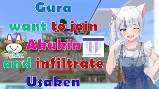 Gawr Gura want to join Akukin Kensetsu and go infiltrate Usaken HQ [upl. by Lawrenson]