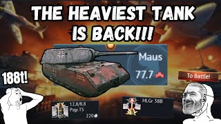 THE STEEL BEAST HAS ARRIVED🔥 Maus Experience The Heaviest tank in WT Epic Moments [upl. by Nyliahs]