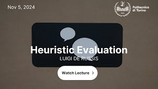 HCI2024  Lecture 12  Heuristic Evaluation [upl. by Caylor497]