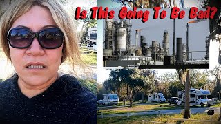 Camp Next To A Oil Refinery 15 Day W Hookups  Tips RV Park  Three Rivers Texas [upl. by Redford]