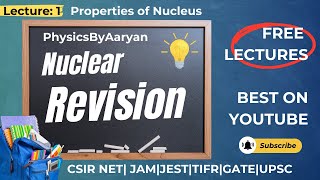 Nuclear and Particle Physics Revision Class2  Nuclear Properties [upl. by Ocram347]