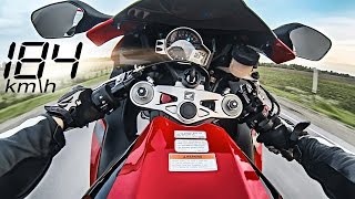 Street Ride On CBR 1000RR  Top Speed Wheelie 184 Km\h [upl. by Nalor]