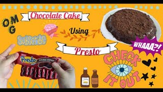 Three ingredients Chocolate Cake using Presto Lock down Recipe [upl. by Shutz230]