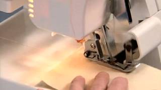 5 4FadenOverlocknaht  Justierung  SINGER 14 SH 654 Overlock [upl. by Dammahum47]