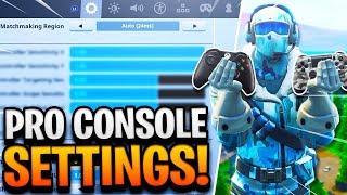 BEST CONSOLE SETTINGS in Fortnite PRO PLAYER SETTINGS on CONTROLLER PS4XBOX ONE Fortnite Tips [upl. by Kliment]