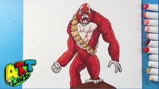 How to Draw Skar King  Godzilla x Kong The New Empire [upl. by Levy703]