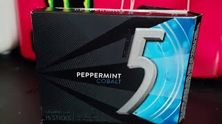 JOSHS GUM REVIEWS Wrigleys 5 Peppermint Cobalt Sugarfree GUM [upl. by Lupee]