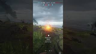 Bazooka Long Range Tank Kill Iwo Jima Beach batllefieldv bfv dice battlefield5 funnymoments [upl. by Cockburn]