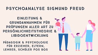 Sigmund Freud Psychoanalyse Einleitung für Abi Prüfung FOS BOS Pädagogik Psychologie [upl. by Musa]