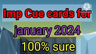 Important cue cards for january 2024 cue cards january 2024 [upl. by Hesper30]