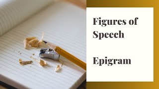 Figures of Speech Epigram [upl. by Eitsud109]