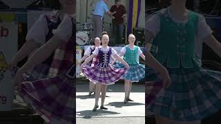 Scottish highland dancing display to Cry of the Celts during 2023 stonehaven Feein Market shorts [upl. by Lyndell116]