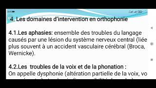 les domaines dintervention en orthophonie 1 les aphasies [upl. by Ardehs]