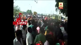 Irate mob blocks railway tracks at Mecheda many trains delayed [upl. by Aynotel]