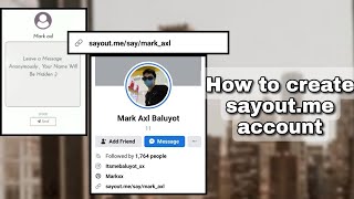 How to create sayoutme account and put in facebook profile  Aesthetic tutorial [upl. by Reilamag446]