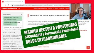 👨🏽‍🏫 MADRID 📕 BOLSA 2021 de PROFESORADO SECUNDARIA y FP [upl. by Ahtilat]