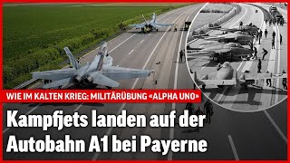 Armeeübung «Alpha Uno» auf der Autobahn A1 bei Payerne VD geglückt  Blick [upl. by Jem316]