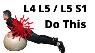 l4 l5  l5 S1 core exercises with Gymball [upl. by Jorgan]