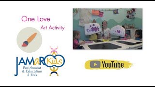 quotOne Lovequot Painting to Music  Kids Art Activity  JAMaROO Kids [upl. by Eleynad]