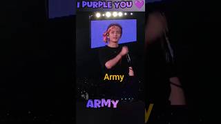 I purple you💜Borahae💜v taehyungkimtaehyung bts btsarmy [upl. by Zinah194]