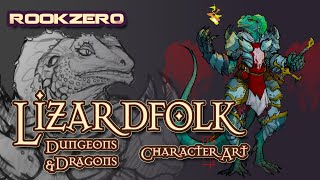 DampD Why you should play Lizardfolk  Dungeons amp Dragons Lizard Folk Character Art Rookzer0 [upl. by Nehtanoj]