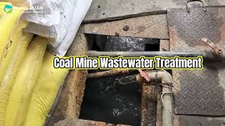 On site  Coal mine wastewater treatment Effect of using flocculants coalminewastewater mining [upl. by Nowaj]