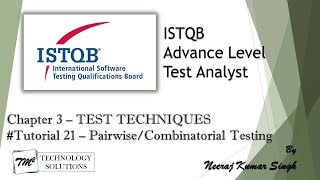 ISTQB Advance Test Analyst  327 Pairwise Testing  Pairwise Technique  Combinatorial Testing [upl. by Katzir809]