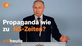 Wie Putin mit seiner Propaganda Erinnerungen an die NaziDiktatur wachruft  3SAT Kulturzeit [upl. by Kippar]