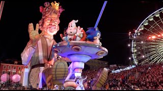 Carnaval de Nice  Dernier Corso illuminé  2024 [upl. by Eelyab676]