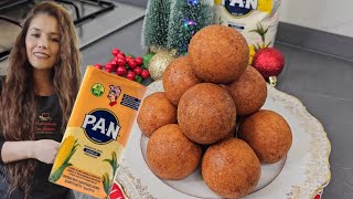 cómo hacer BUÑUELOS COLOMBIANOS 🇨🇴 con harina PAN fáciles y DELICIOSOS [upl. by Dahc]