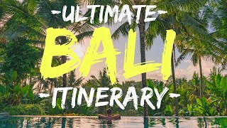 Bali Itinerary BEST of BALI in 10 days [upl. by Jemine]