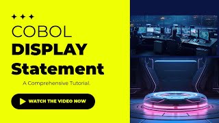 COBOL Tutorial COBOL DISPLAY Statement  Display Statement in COBOL  Cobol display example cobol [upl. by Eenhpad]