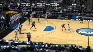 Jimmer Fredette vs Wofford NCAA [upl. by Noraha522]