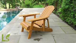 AC7105 Reclining Adirondack Chair With Pull Out Ottoman [upl. by Bonilla]