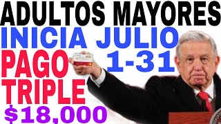 📅CALENDARIO📆 PAGOS☝️18000💥 ADULTOS MAYORES 🥊1 JULIO COBRAN TODOS quotABCDEFGHIJKLMNOPQRSTUVWXYZquot🛑 [upl. by Anura486]