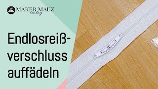 Endlosreißverschluss auffädeln  so gelingt es mit einem oder zwei Zipper [upl. by Ianahs]