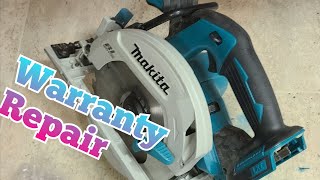 Warranty repair of a Makita DHS680 Brushless saw You can hear the moment to controler blows [upl. by Adnyleb]