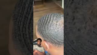 Should I try cutting my hair again the grain 😳 barber barberconnect 360waves barbershop [upl. by Milty]