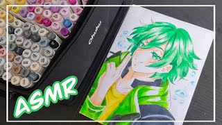 ✨️ASMR Alcohol Markers Coloring ✨️  💧Jingi Sagawa From Ayaka💧 [upl. by Annailuj127]