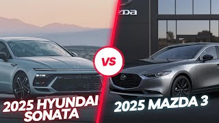 2025 Hyundai Sonata N Line vs 2025 Mazda3 Turbo Design Engine Features and Price Comparison [upl. by Nosyd]